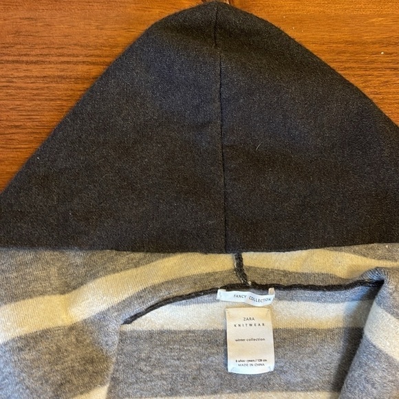 Zara soft kids cardigan in dark grey size 8 years - Picture 5 of 8